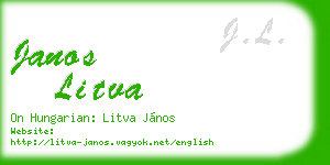 janos litva business card